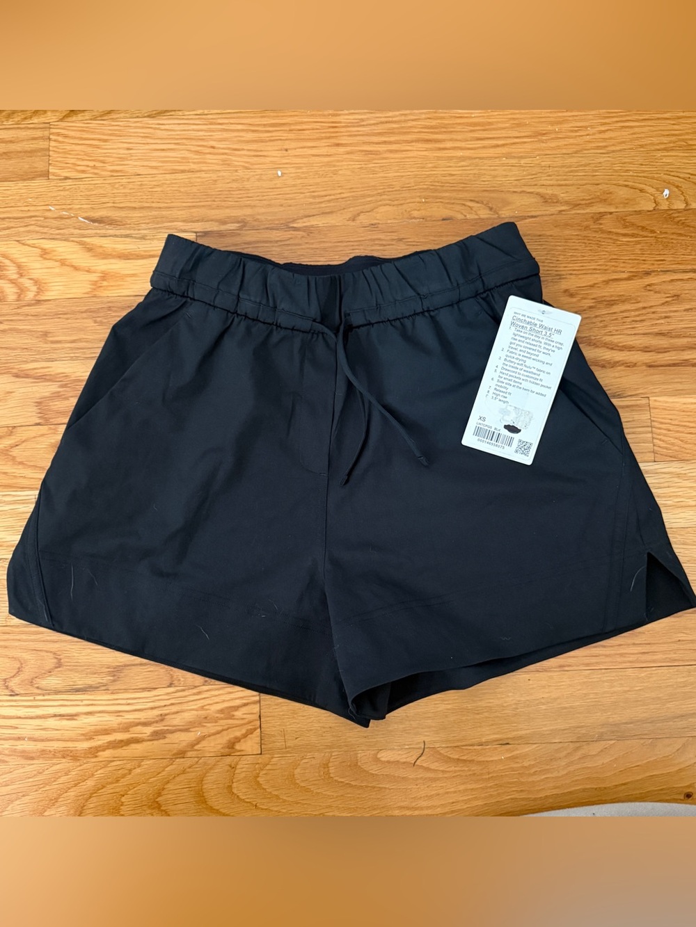 Lululemon Cinchable Waist High-Rise Woven Shorts 3.5” Black XS NWT